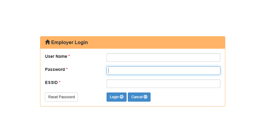 SSF Contributor Login Page